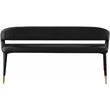 Meridian Furniture Destiny Black Velvet Bench