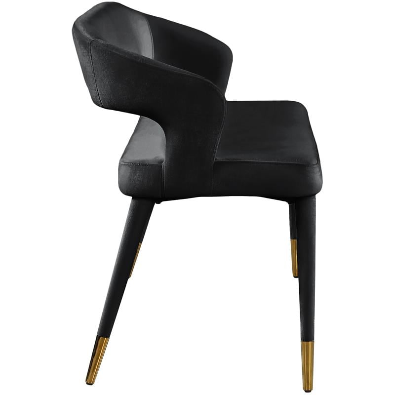 Meridian Furniture Destiny Black Velvet Bench