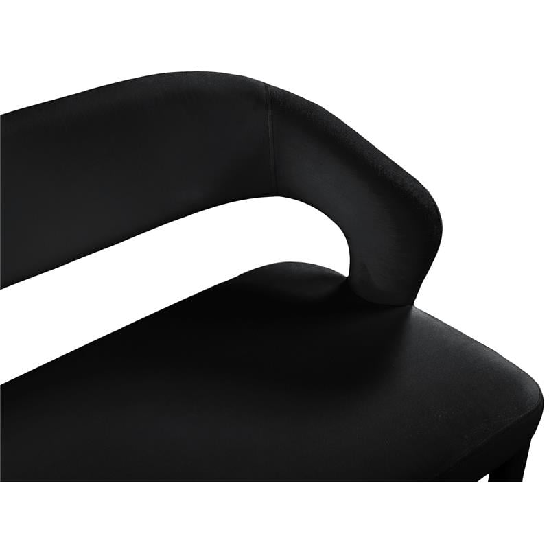 Meridian Furniture Destiny Black Velvet Bench