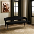 Meridian Furniture Destiny Black Velvet Bench