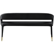 Meridian Furniture Destiny Black Velvet Bench