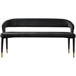 Meridian Furniture Destiny Black Velvet Bench