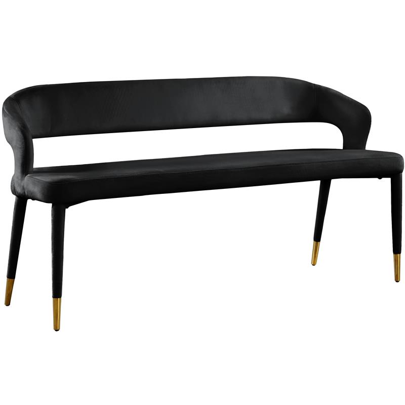 Black velvet bedroom bench hot sale