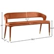 Meridian Furniture Destiny Cognac Velvet Bench