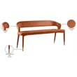 Meridian Furniture Destiny Cognac Velvet Bench