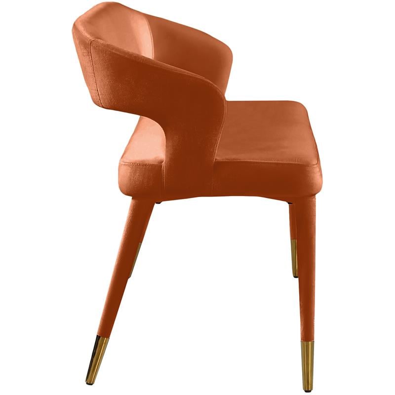 Meridian Furniture Destiny Cognac Velvet Bench