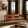 Meridian Furniture Destiny Cognac Velvet Bench