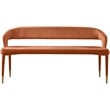 Meridian Furniture Destiny Cognac Velvet Bench