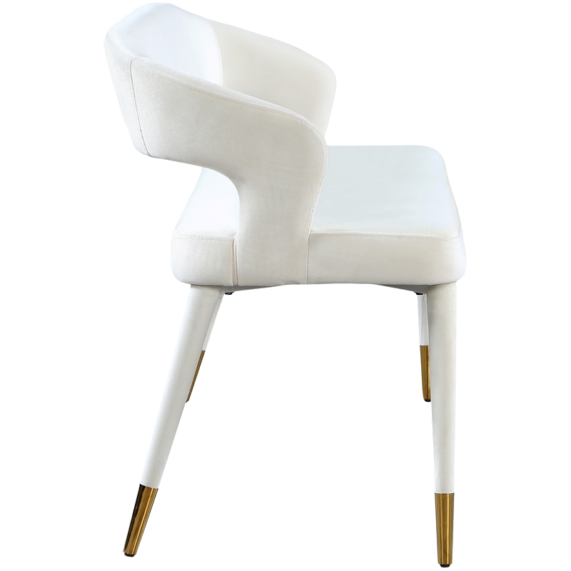 Meridian Furniture Destiny Cream Velvet Bench