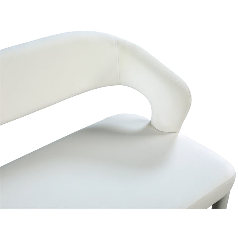 Meridian Furniture Destiny Cream Velvet Bench
