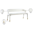 Meridian Furniture Destiny Cream Velvet Bench