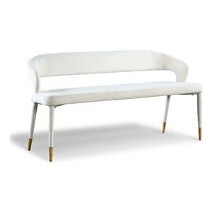 Meridian Furniture Destiny Cream Velvet Bench