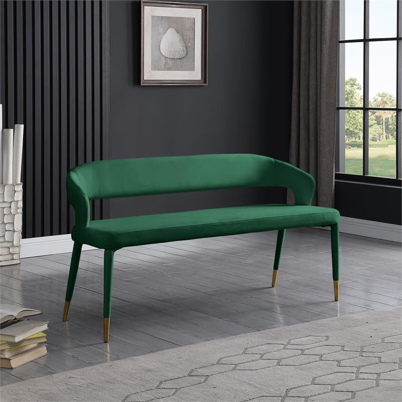 Meridian Furniture Destiny Green Velvet Bench
