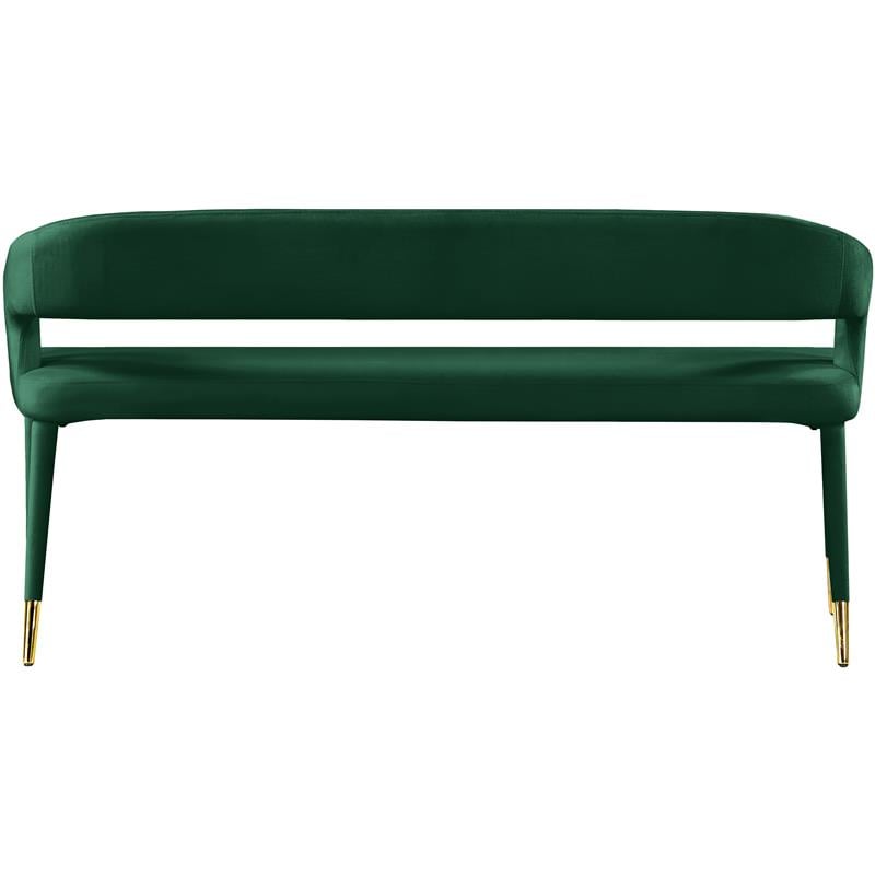 Meridian Furniture Destiny Green Velvet Bench