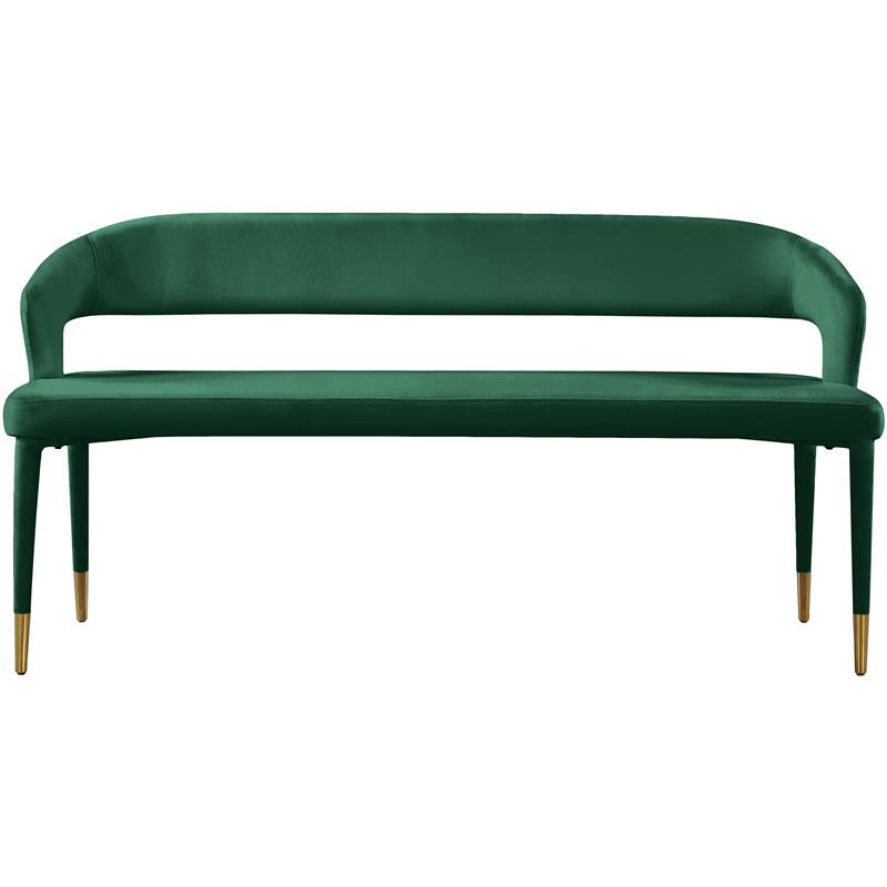 Meridian Furniture Destiny Green Velvet Bench