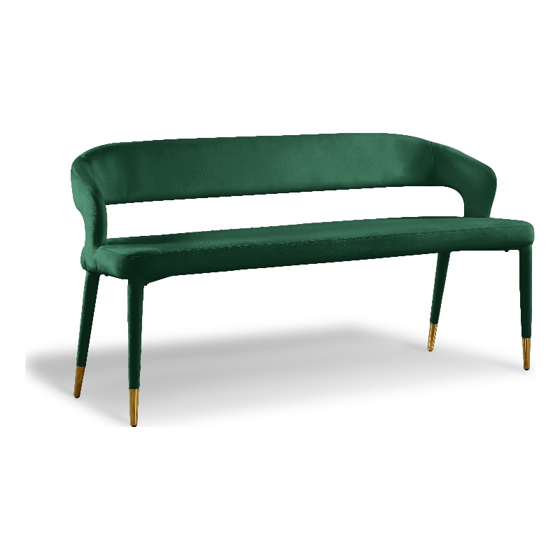 Meridian Furniture Destiny Green Velvet Bench