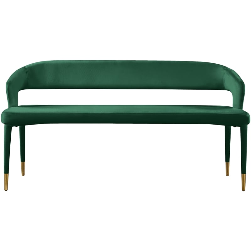 Meridian Furniture Destiny Green Velvet Bench
