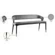 Meridian Furniture Destiny Grey Velvet Bench