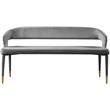 Meridian Furniture Destiny Grey Velvet Bench