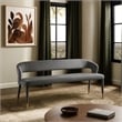Meridian Furniture Destiny Grey Velvet Bench