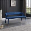 Meridian Furniture Destiny Navy Velvet Bench