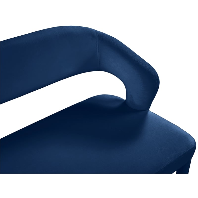 Meridian Furniture Destiny Navy Velvet Bench