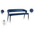 Meridian Furniture Destiny Navy Velvet Bench
