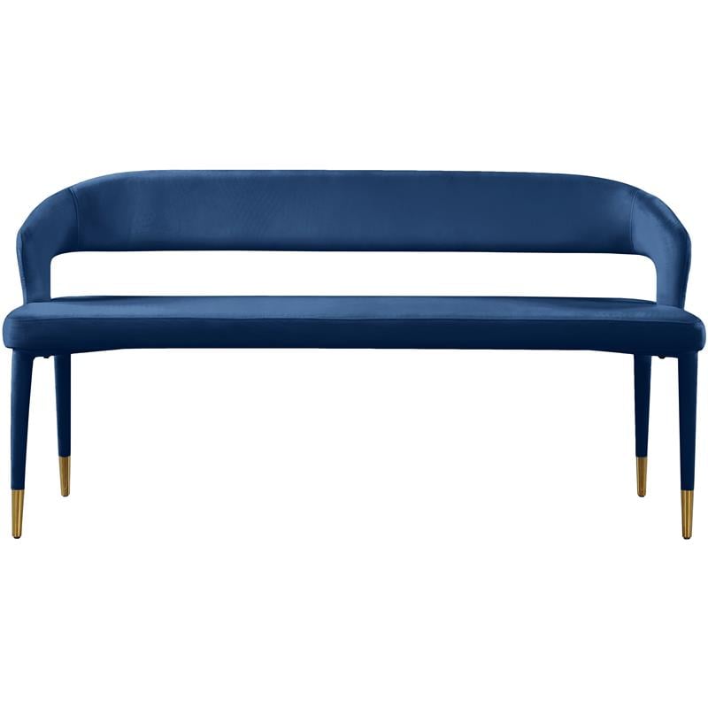 Meridian Furniture Destiny Navy Velvet Bench