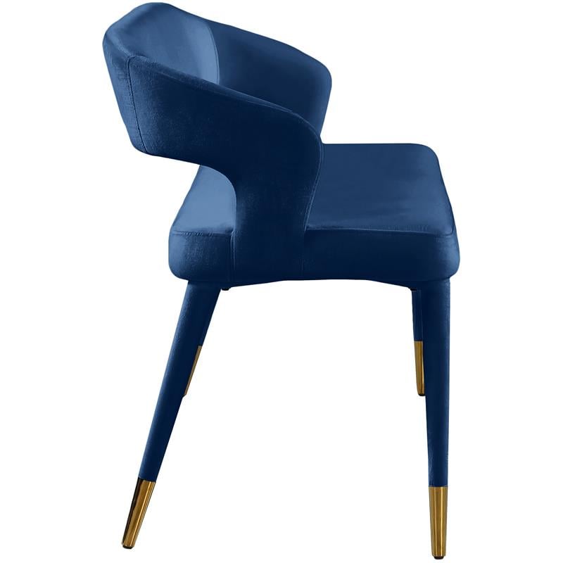 Meridian Furniture Destiny Navy Velvet Bench