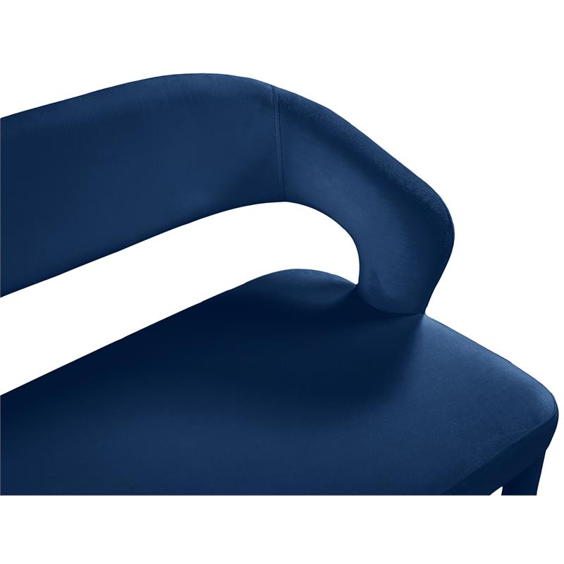Meridian Furniture Destiny Navy Velvet Bench