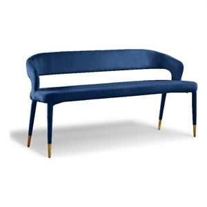 Meridian Furniture Destiny Navy Velvet Bench