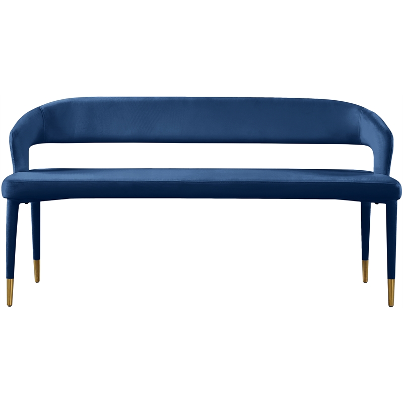 Meridian Furniture Destiny Navy Velvet Bench