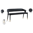 Meridian Furniture Destiny Black Vegan Leather Bench