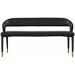 Meridian Furniture Destiny Black Vegan Leather Bench