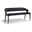 Meridian Furniture Destiny Black Vegan Leather Bench