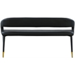 Meridian Furniture Destiny Black Vegan Leather Bench