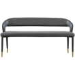 Meridian Furniture Destiny Grey Vegan Leather Bench