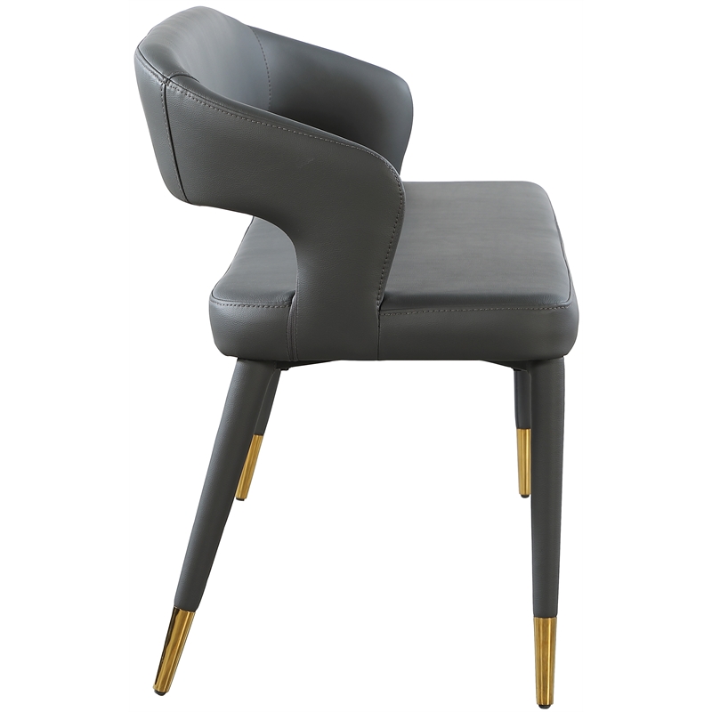 Meridian Furniture Destiny Grey Vegan Leather Bench