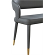 Meridian Furniture Destiny Grey Vegan Leather Bench