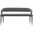 Meridian Furniture Destiny Grey Vegan Leather Bench