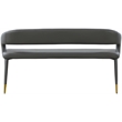 Meridian Furniture Destiny Grey Vegan Leather Bench