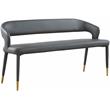 Meridian Furniture Destiny Grey Vegan Leather Bench
