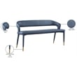 Meridian Furniture Destiny Navy Vegan Leather Bench