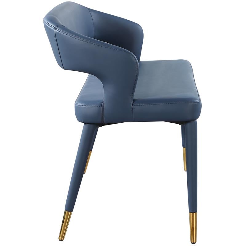Meridian Furniture Destiny Navy Vegan Leather Bench