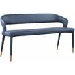 Meridian Furniture Destiny Navy Vegan Leather Bench