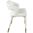 Meridian Furniture Destiny White Vegan Leather Bench