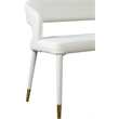 Meridian Furniture Destiny White Vegan Leather Bench