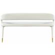 Meridian Furniture Destiny White Vegan Leather Bench
