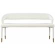 Meridian Furniture Destiny White Vegan Leather Bench