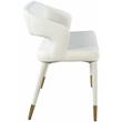 Meridian Furniture Destiny White Vegan Leather Bench